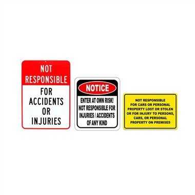 দুর্ঘটনার চিহ্নের জন্য দায়ী নয়